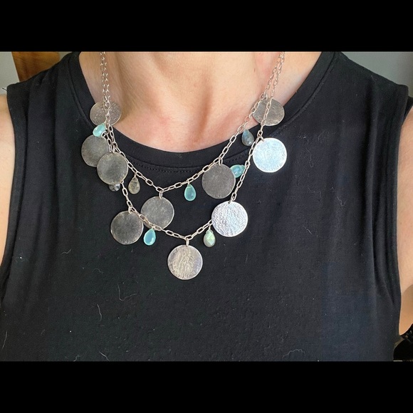 Multi-strand mixed metal Stella & Dot necklace - Picture 2 of 2